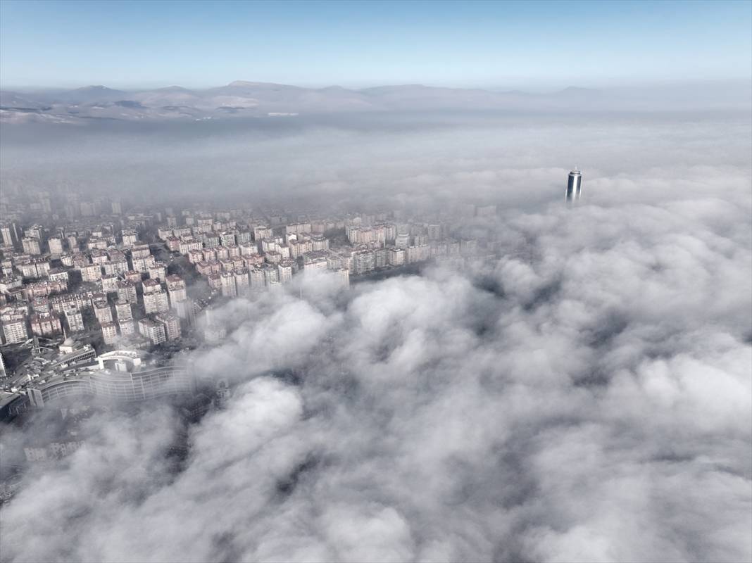 Sisle kaplı Konya, havadan görüntülendi 5